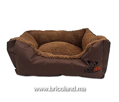 Lit pour chien & chat en velour marron 50x40x18cm - Canijess-thumbnail