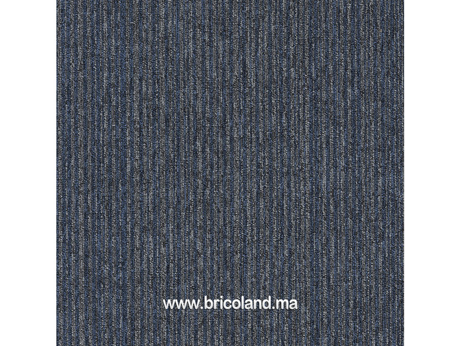 Moquette en dalle Coral Lignes Bleu 50x50cm - INCATI-0