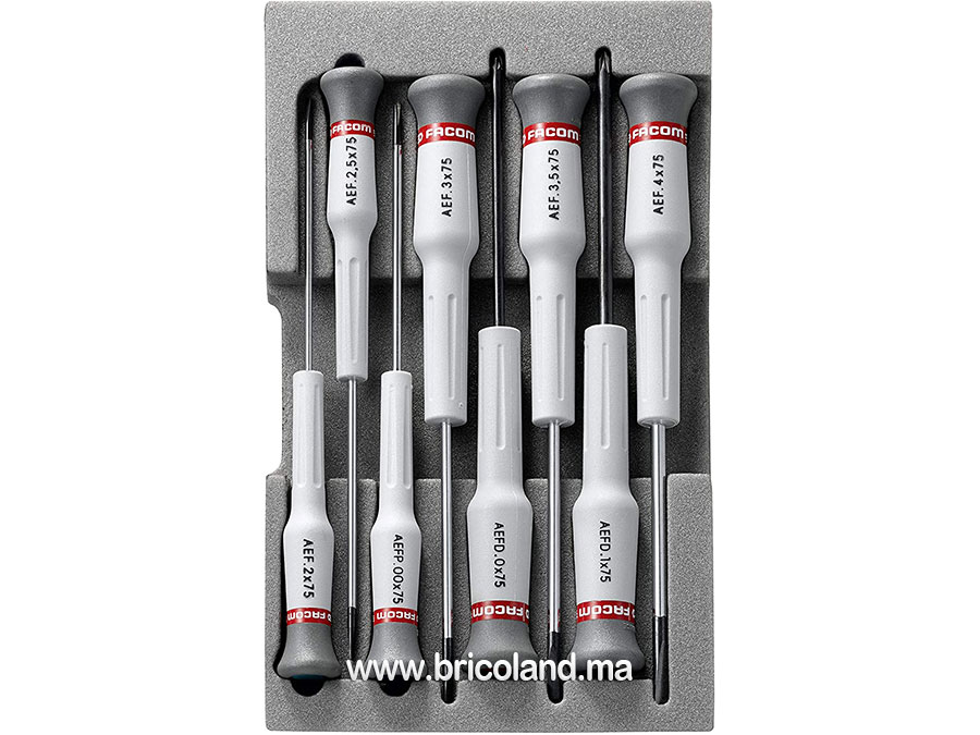 Coffret de 8 tournevis Micro-Tech AEF.J3 - FACOM-15351