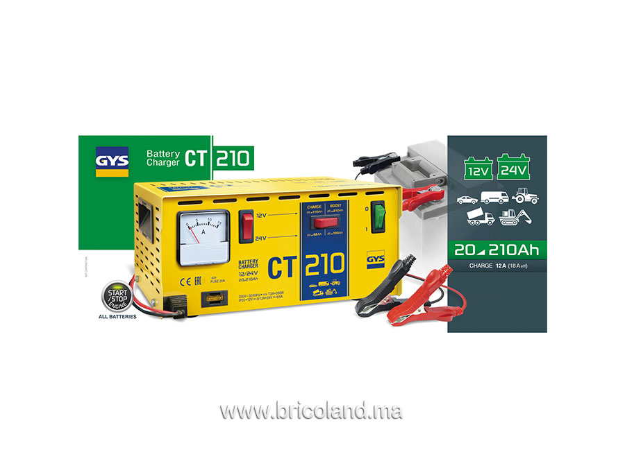 Chargeur de batterie Plomb liquide traditionnel 12/24V - GYS-15199