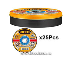Set de 25 disques abrasifs 115mm MCD1211525 métal - INGCO-thumbnail