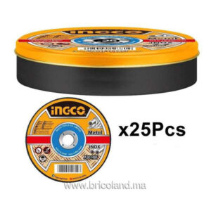Set de 25 disques abrasifs 115mm MCD1211525 métal - INGCO-0