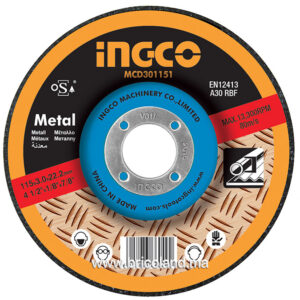 Disque à tronçonner 115 x 22.2 x 3.2mm pour métal - INGCO-0