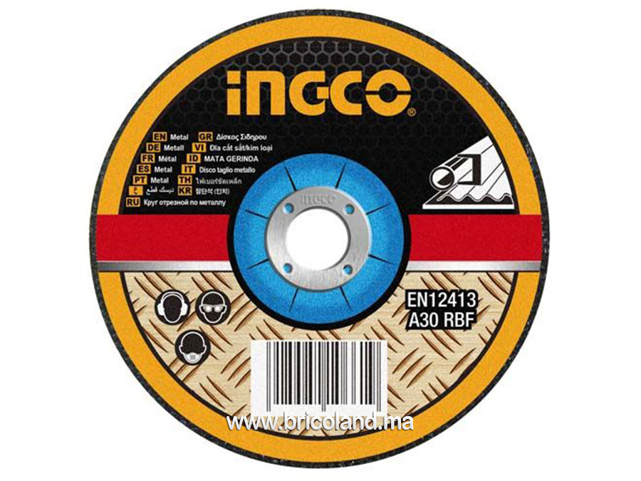 Disque à tronçonner 125 x 22.2 x 3.2mm pour métal - INGCO-0