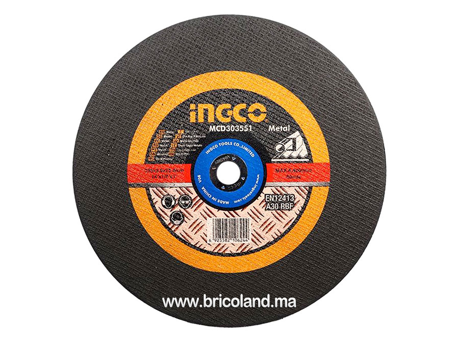 Disque à tronçonner 355 x 3.0 x 25.4mm pour métal - INGCO-0