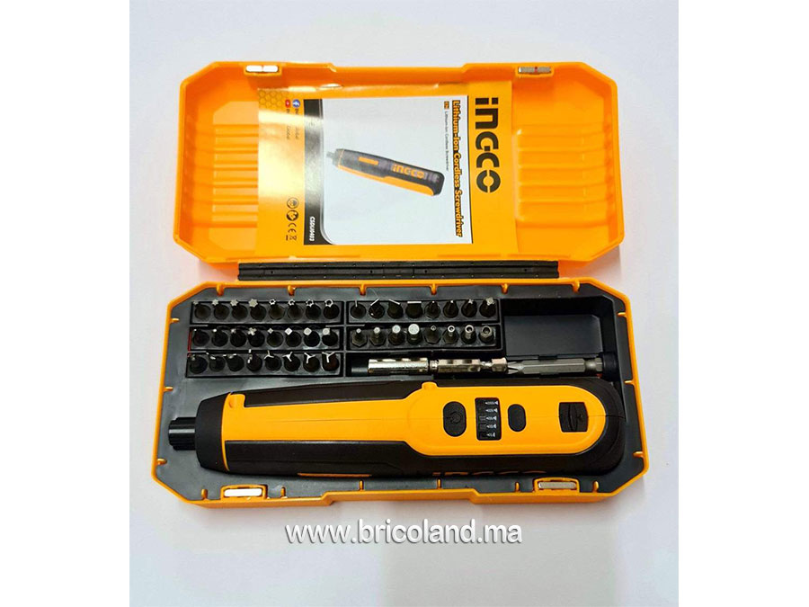 Visseuse électrique rechargeable sans fil 4V Lithium-Ion - INGCO -15130