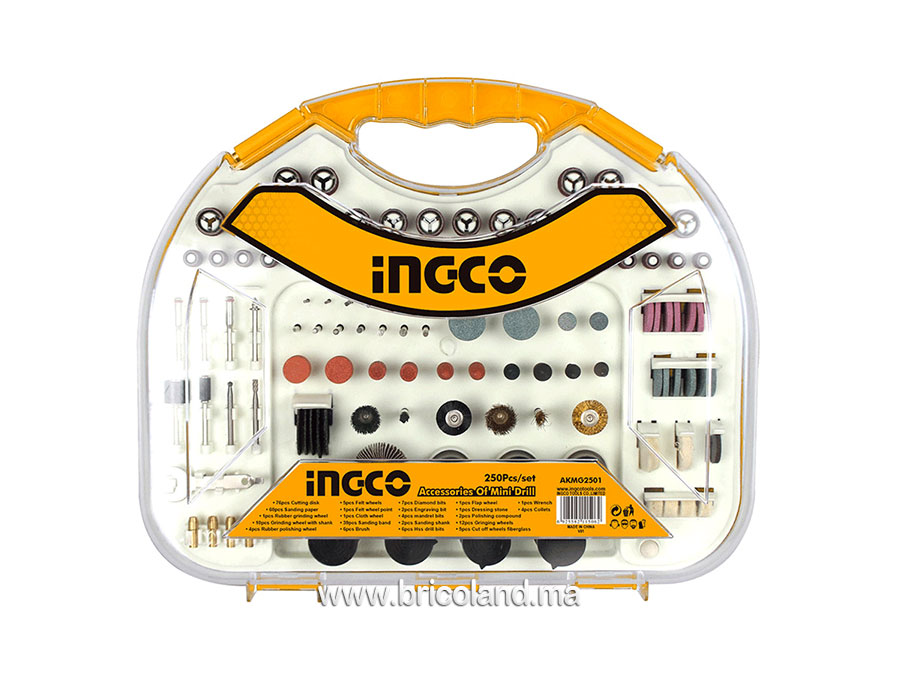 Accessoires Mini Perceuse 250pcs - INGCO-0