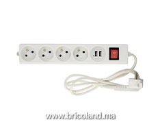 Bloc multiprise avec ports USB 1.5m (4x2P+T) - INGELEC-thumbnail