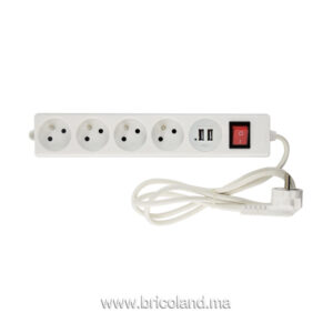 Bloc multiprise avec ports USB 1.5m (4x2P+T) - INGELEC-0