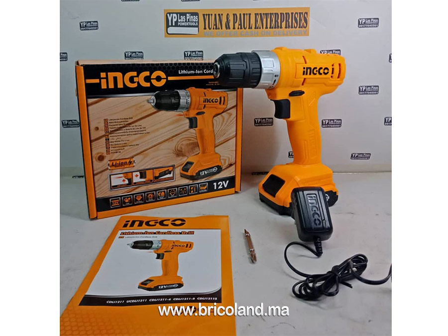 Perceuse visseuse sans fil 12V CDLI1211 - INGCO-15662