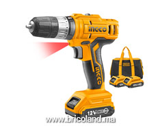 Perceuse visseuse pro sans fil 12V CIDLI1222 avec 2 batteries - INGCO-thumbnail
