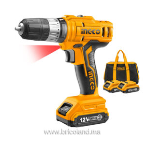 Perceuse visseuse pro sans fil 12V CIDLI1222 avec 2 batteries - INGCO-0