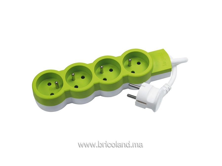 Rallonge multiprise verte (4x2P+T 1,5m) - LEGRAND-0