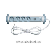 Rallonge multiprise 4 prises (2P+T) + 2 ports USB - LEGRAND-thumbnail