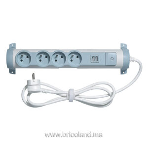 Rallonge multiprise 4 prises (2P+T) + 2 ports USB - LEGRAND-0