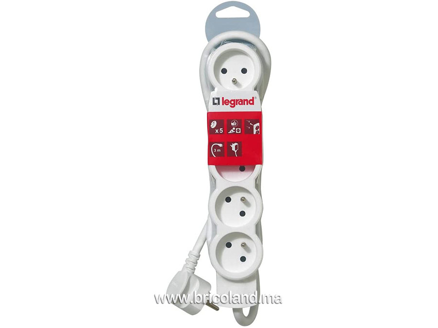 Rallonge multiprise 5 prises (2P+T 3m) - LEGRAND-0