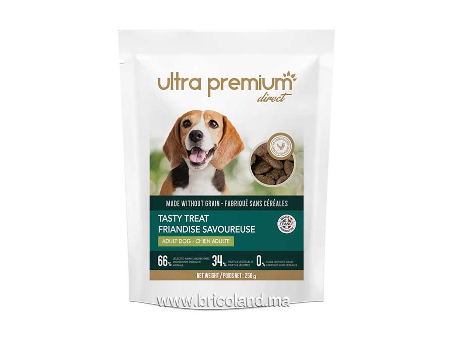 Sachet de friandise savoureuse pour chien adulte 250g - UltraPremium-0