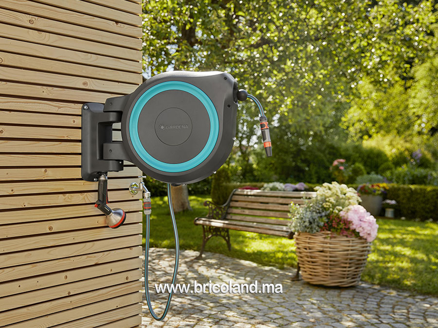 Dévidoir automatique mural RollUp L 30m - Gardena-15832