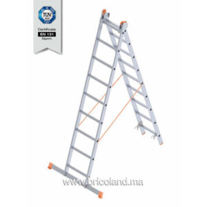 Echelle double en aluminium 2.5+2.5m - SARAYLI-0
