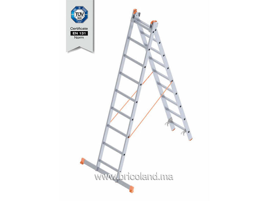 Echelle double en aluminium 2.5+2.5m - SARAYLI-0