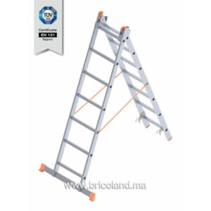 Echelle double en aluminium 2+2m - SARAYLI-0