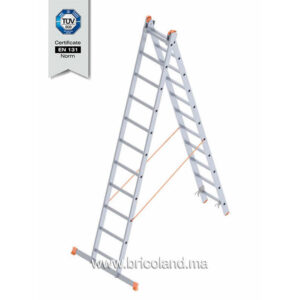 Echelle double en aluminium 3+3m - SARAYLI-0
