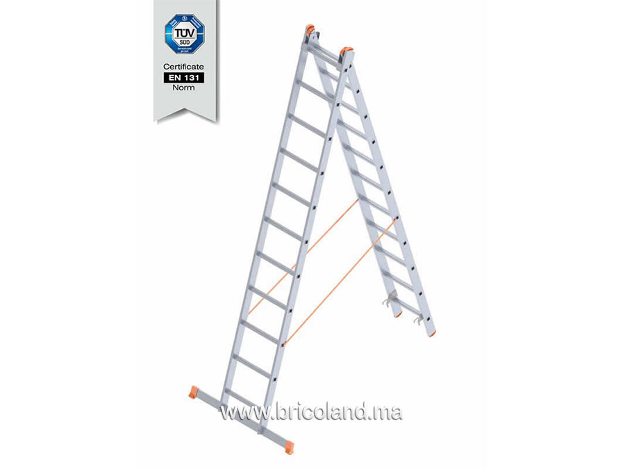 Echelle double en aluminium 3+3m - SARAYLI-0