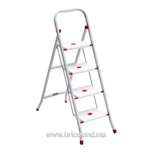 Escabeau 4 marches Practical marche en plastique - SARAYLI-0