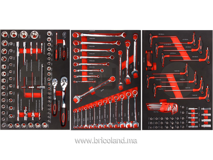 Servante d'atelier 7 tiroirs 200 pièces - NRS TOOLS-15836