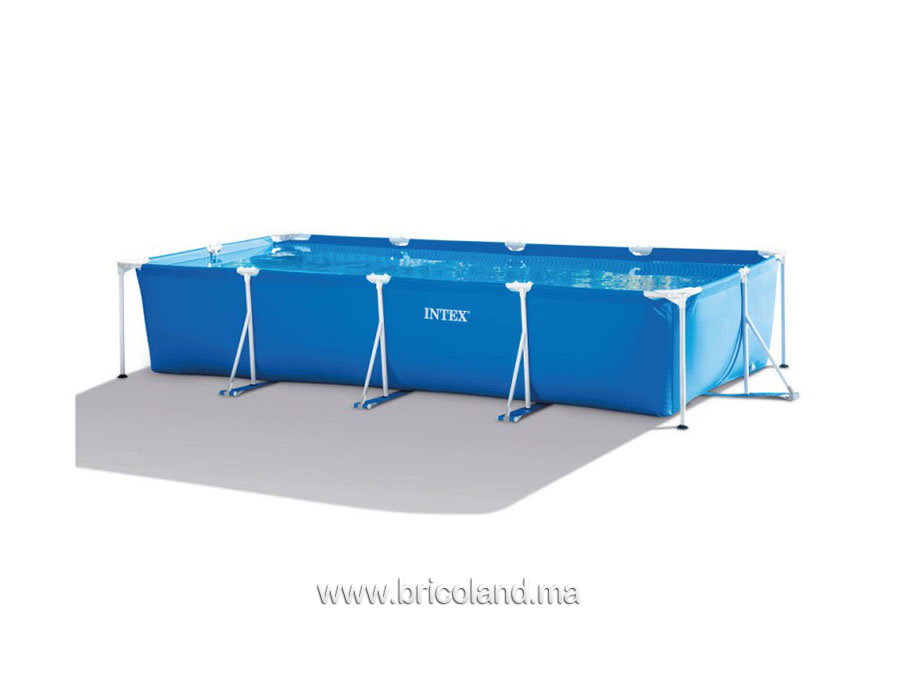 Piscine hors sol rectangulaire MFJ 4.5 x 2.2 x 0.84 m avec pompe de filtration - INTEX-0