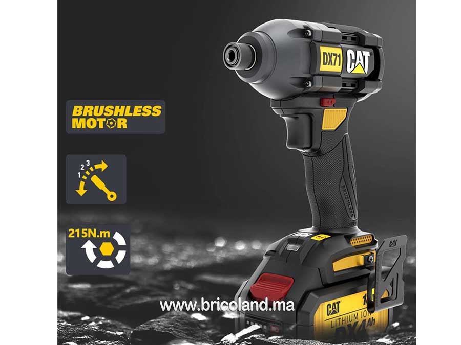 Boulonneuse à chocs 18V 215N.m Professional avec batterie - DX71 - CATERPILLAR-16227