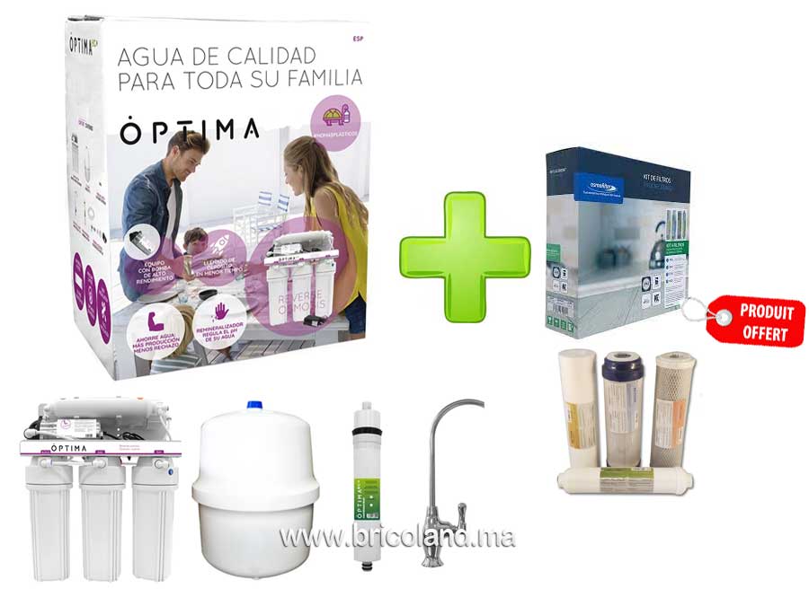 Osmose inversé domestique complet + pompe Booster + Pack filtre gratuit Optima-0