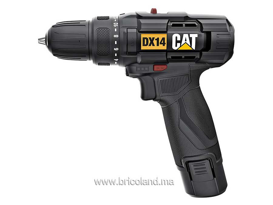 Perceuse-visseuse sans fil professionnelle Li-ion 12 V/2,0 Ah - DX14 - CATERPILLAR-0
