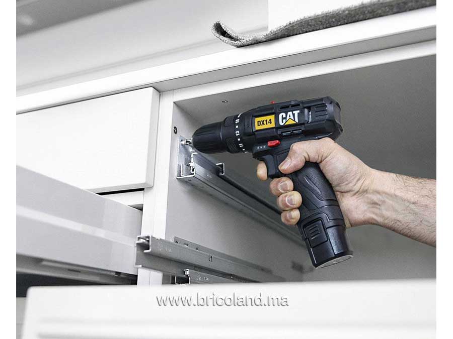 Perceuse-visseuse sans fil professionnelle Li-ion 12 V/2,0 Ah - DX14 - CATERPILLAR-16138