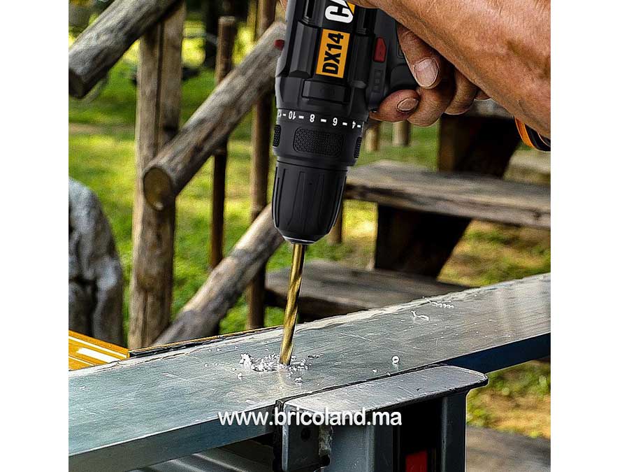 Perceuse-visseuse sans fil professionnelle Li-ion 12 V/2,0 Ah - DX14 - CATERPILLAR-16136