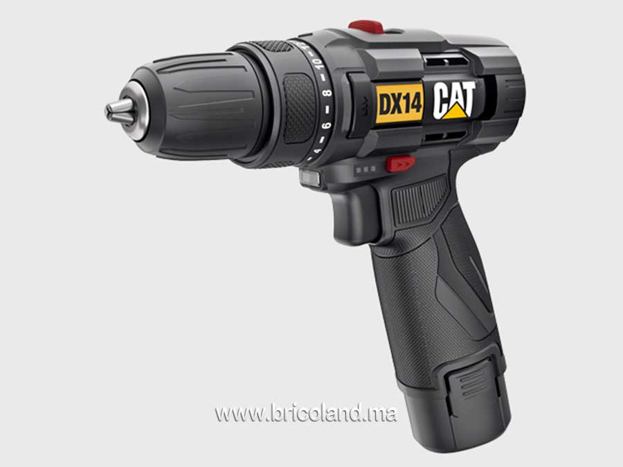 Perceuse-visseuse sans fil professionnelle Li-ion 12 V/2,0 Ah - DX14 - CATERPILLAR-16135