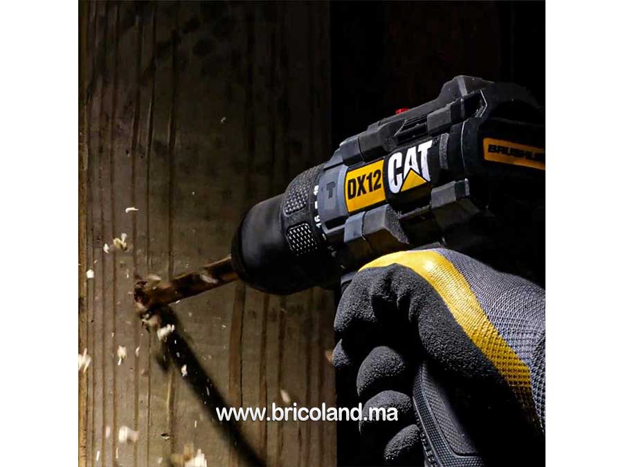 Perceuse-visseuse sans fil professionnelle 2 batteries Li-ion 18Volt/2.0Ah - DX12 - CATERPILLAR-16168