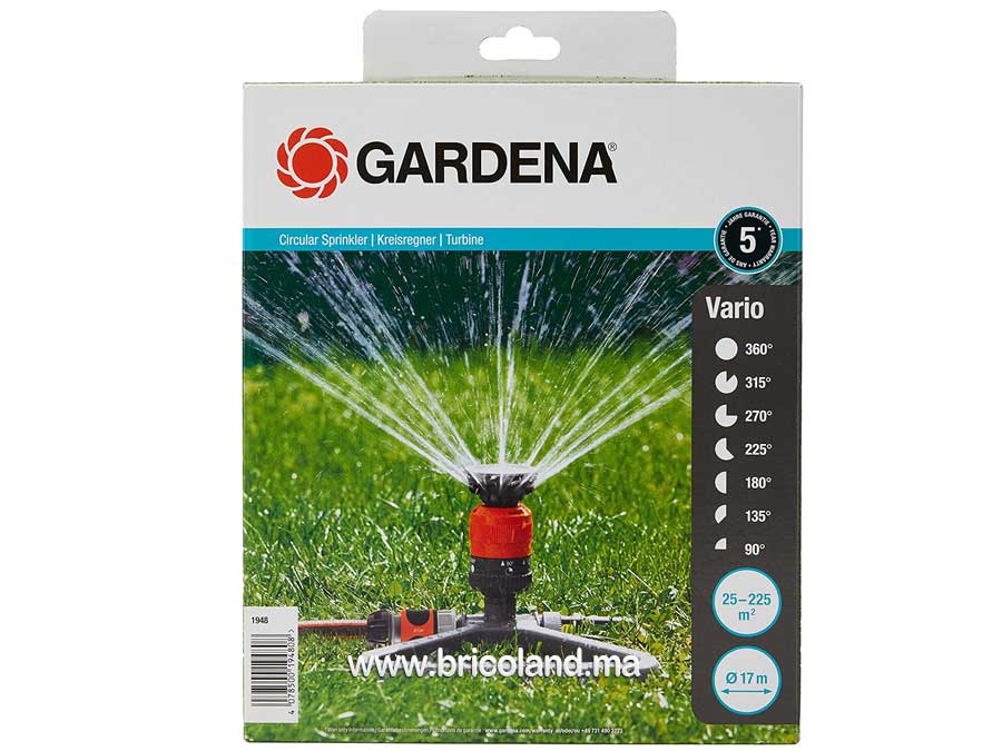 Arroseur circulaire Vario Comfort sur traîneau 1948-20 - Gardena-16368