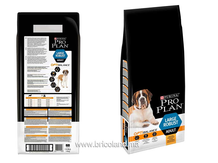 Croquettes pour chien Robust adulte Taille Large - Poulet - 14kg - PRO PLAN-16421