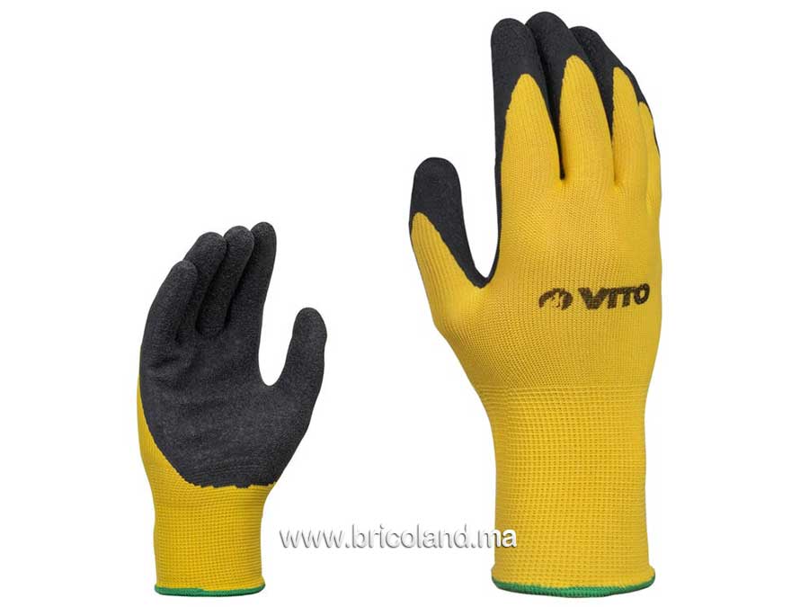 Gant de travail nitrile antidérapant taille - Vito-16507