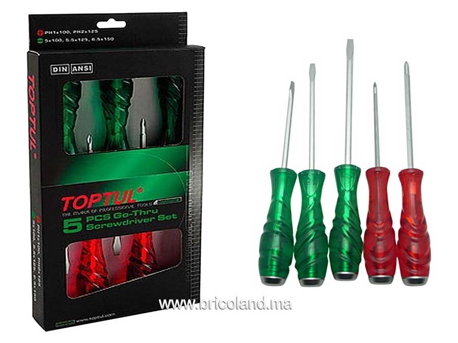 Jeu de tournevis 5PCS GAAE0506 - TOPTUL-0