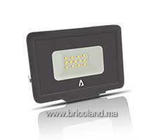 Projecteur LED SLIM SMD 10W IP65 5000K 800LM NOIR - VITO-thumbnail