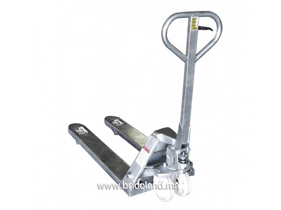 Transpalette Manuel Galvanisé Large 2000 kg Nylon - JUMBO-16541