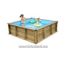 Piscine Bois PISTOCHE 2X2m avec Filtration et Couverture-thumbnail