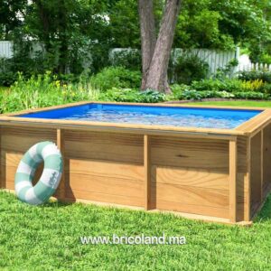 Piscine Bois PISTOCHE 2X2m avec Filtration et Couverture-0