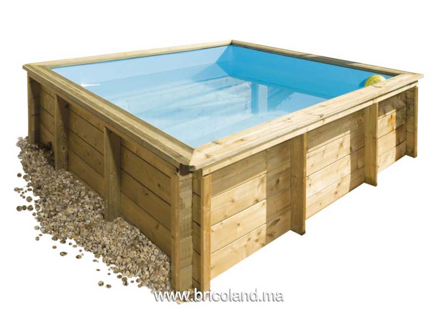 Piscine Bois Hors-Sol TROPIC JUNIOR 2X2m avec Filtration-0