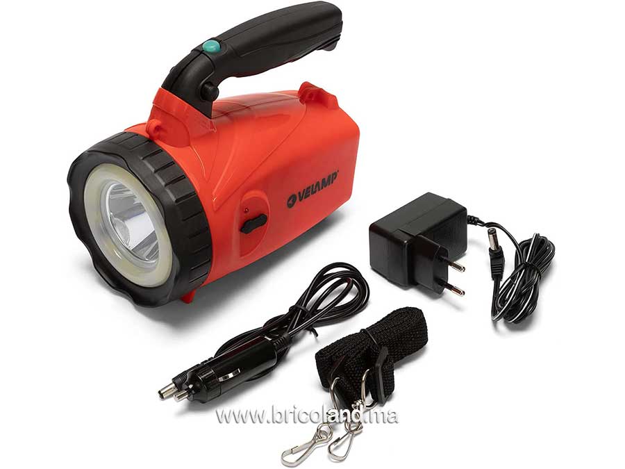 Lampe torche à main rechargeable 5W IR558 Velamp -0