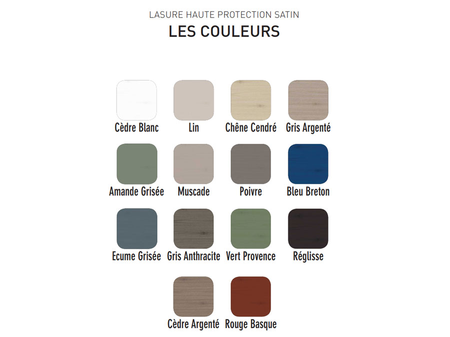 Lasure haute protection Les couleurs 1L - V33-16875