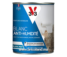 Peinture Multi-Matériaux Anti-humidité 1L Blanc Mat - V33-thumbnail