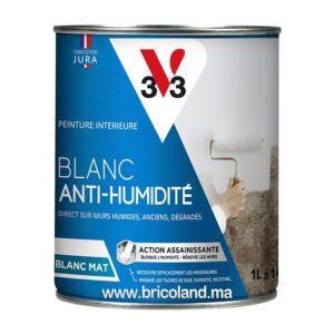 Peinture Multi-Matériaux Anti-humidité 1L Blanc Mat - V33-0
